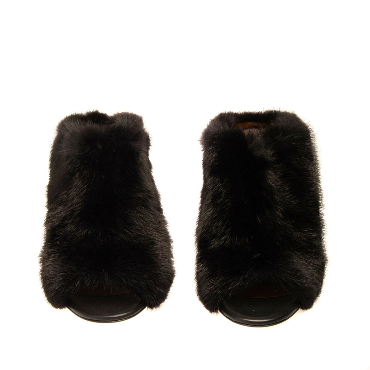 Givenchy Mink Fur Slides in Black