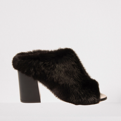 Givenchy Slides with mink fur, Women's Shoes