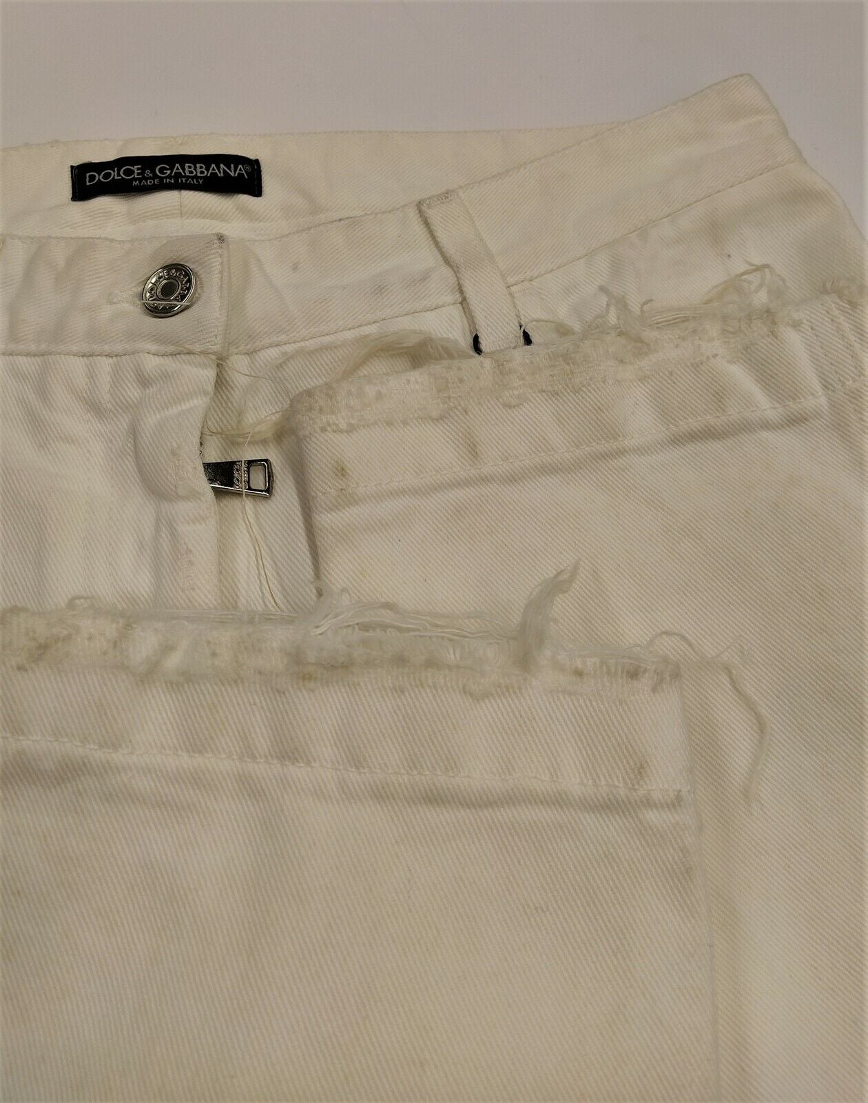 DOLCE & GABBANA Jeans Size XS Distressed Made in Italy