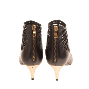 BALMAIN Leather Strappy Booties US 7 Made in Italy