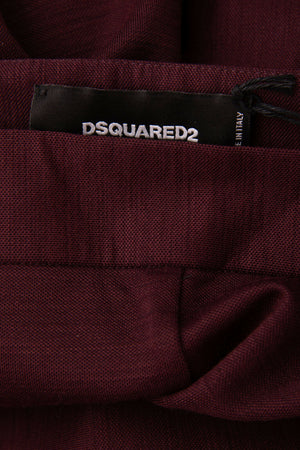 DSQUARED2 Pants Size XS Wool Blend Zipped Cuffs Made in Italy