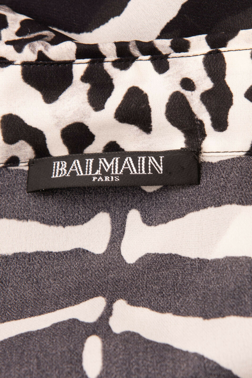BALMAIN Silk Blouse Patterned Lion Head Size 36