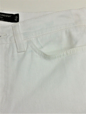 DOLCE & GABBANA Jeans Size 40 Stretch White Made in Italy